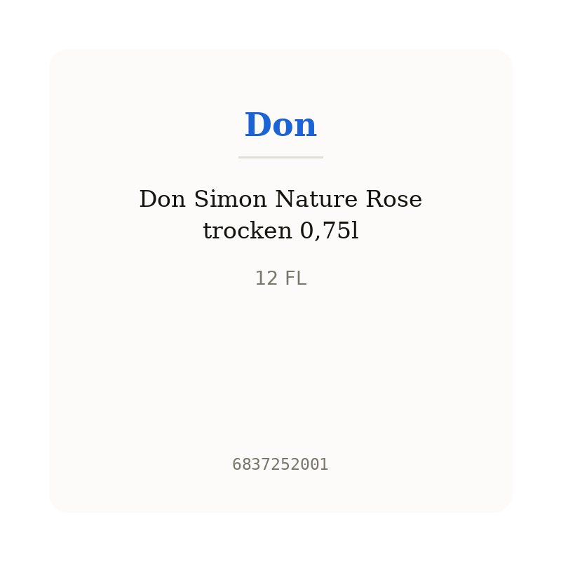 Don Simon Nature Rose trocken 0,75l