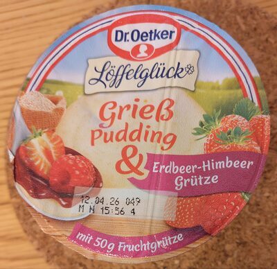 Dr.Oetker Grießpudding mit Erdbeer-Himbeer-Grütze 180g