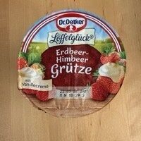Dr.Oetker Erdbeer-Himbeer-Grütze mit Vanillecreme 160g