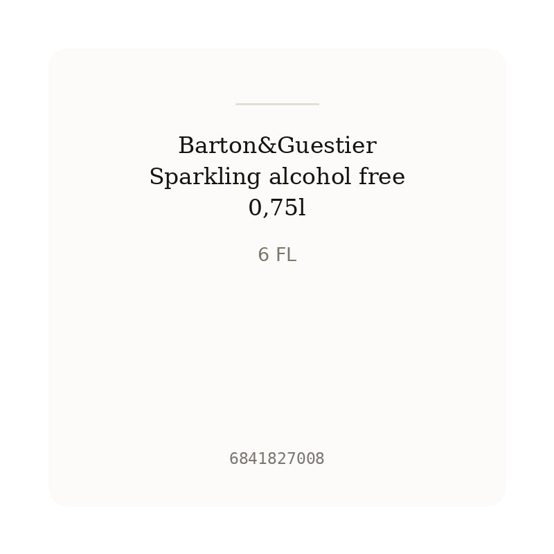 Barton&Guestier Sparkling alcohol free 0,75l