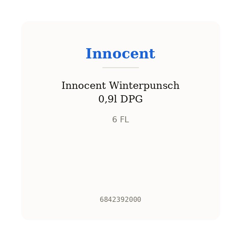 Innocent Winterpunsch 0,9l DPG
