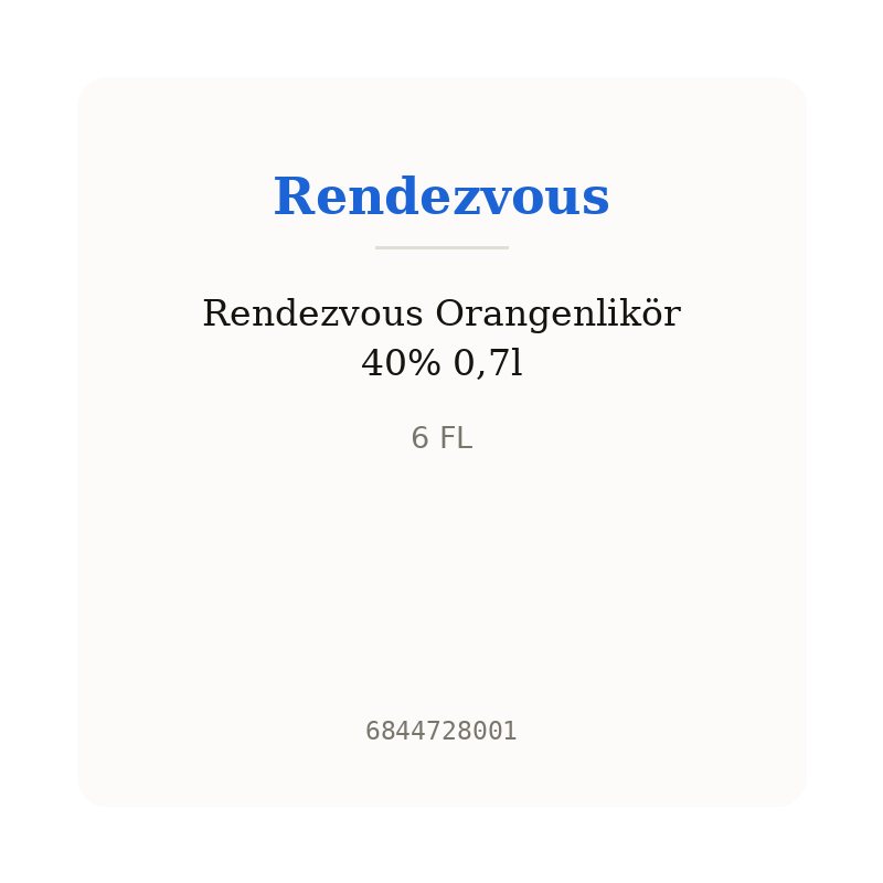 Rendezvous Orangenlikör 40% 0,7l