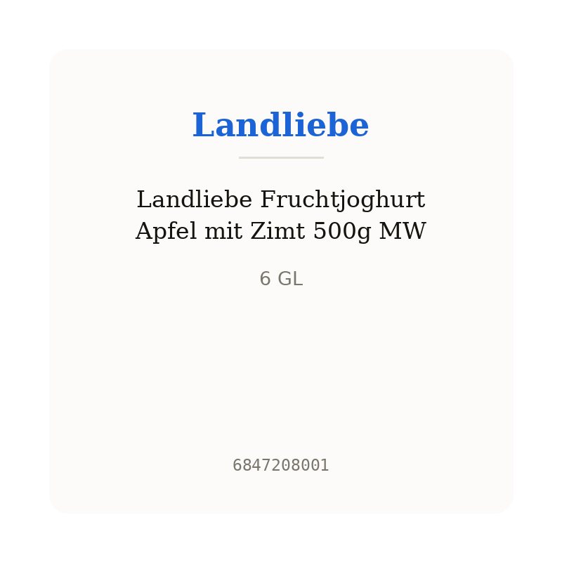Landliebe Fruchtjoghurt Apfel mit Zimt 500g MW