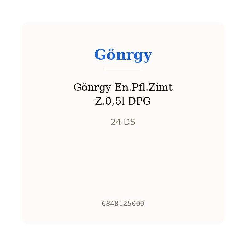 Gönrgy En.Pfl.Zimt Z.0,5l DPG