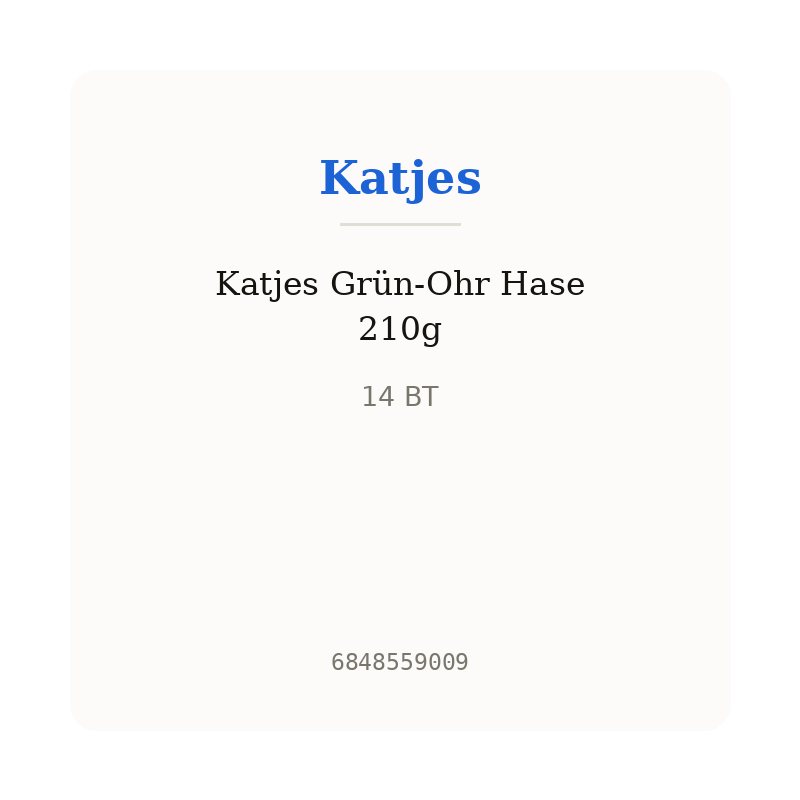 Katjes Grün-Ohr Hase 210g