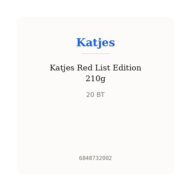 Katjes Red List Edition 210g
