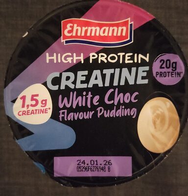 Ehrmann High Protein Creatine Pudding White Choc Flavour 230g