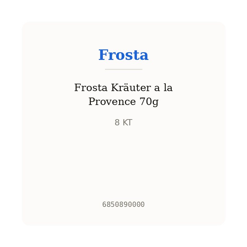 Frosta Kräuter a la Provence 70g