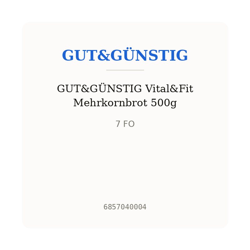 GUT&GÜNSTIG Vital&Fit Mehrkornbrot 500g
