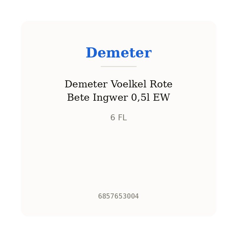 Demeter Voelkel Rote Bete Ingwer 0,5l EW