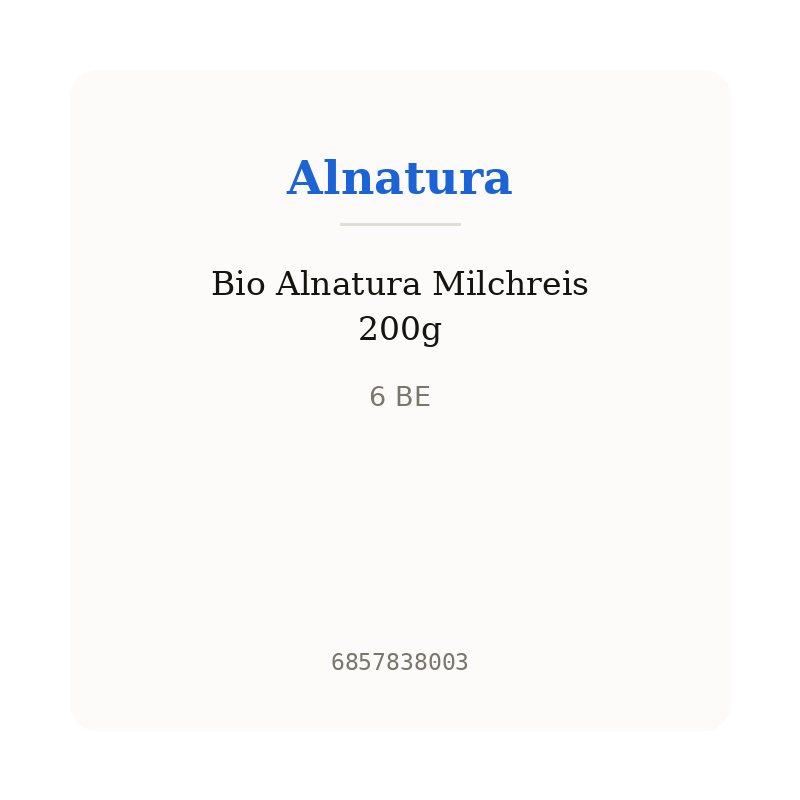 Bio Alnatura Milchreis 200g