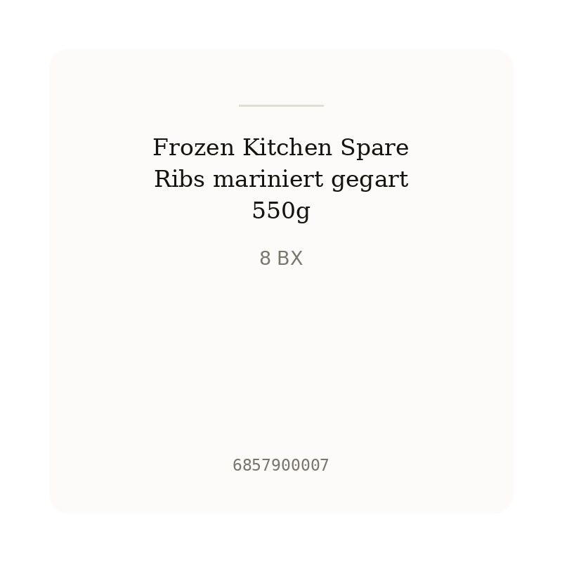 Frozen Kitchen Spare Ribs mariniert gegart 550g