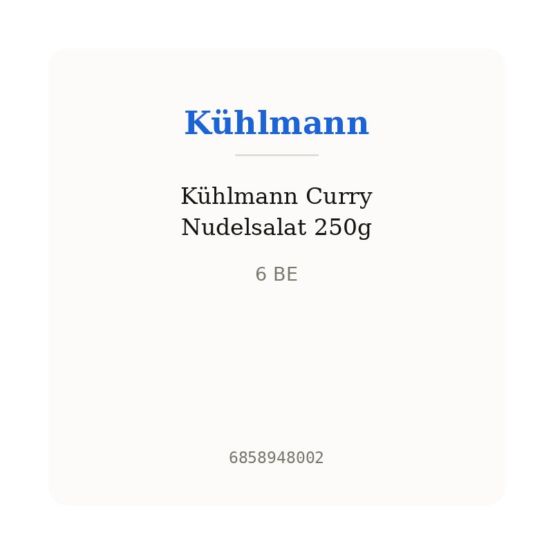 Kühlmann Curry Nudelsalat 250g