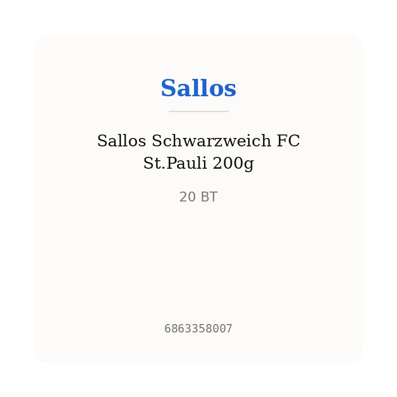 Sallos Schwarzweich FC St.Pauli 200g
