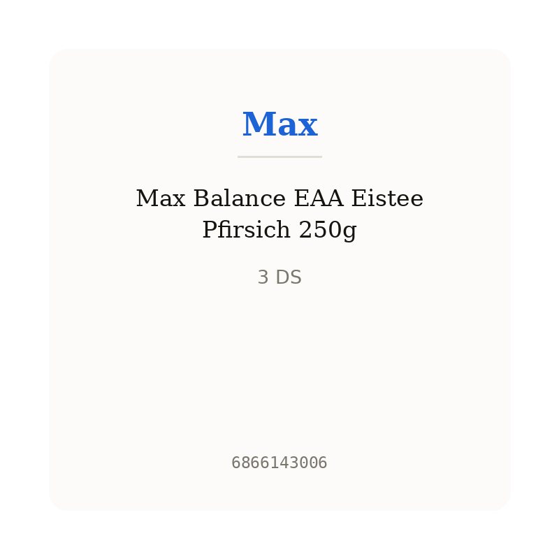 Max Balance EAA Eistee Pfirsich 250g