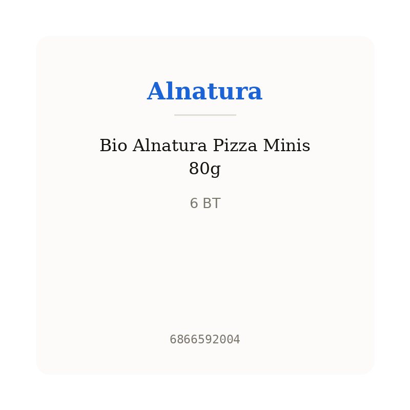 Bio Alnatura Pizza Minis 80g