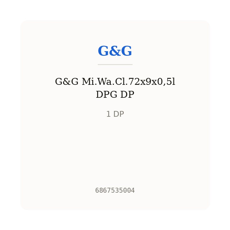 G&G Mi.Wa.Cl.72x9x0,5l DPG DP