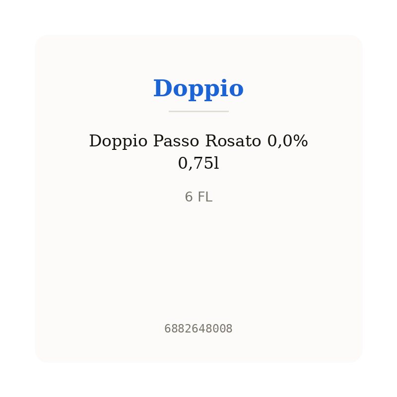 Doppio Passo Rosato 0,0% 0,75l