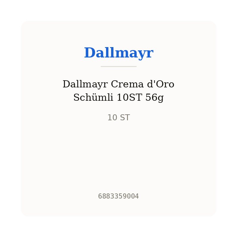 Dallmayr Crema d'Oro Schümli 10ST 56g