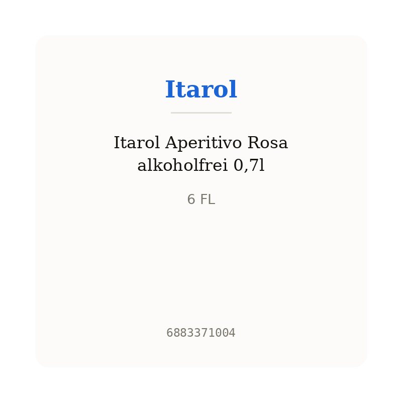 Itarol Aperitivo Rosa alkoholfrei 0,7l