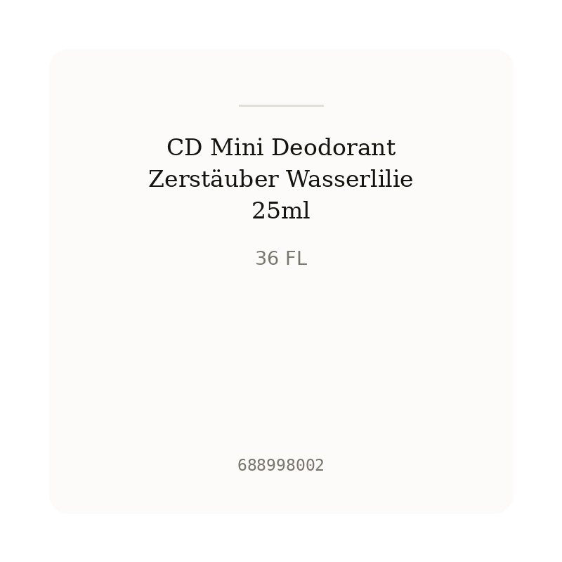 CD Mini Deodorant Zerstäuber Wasserlilie 25ml
