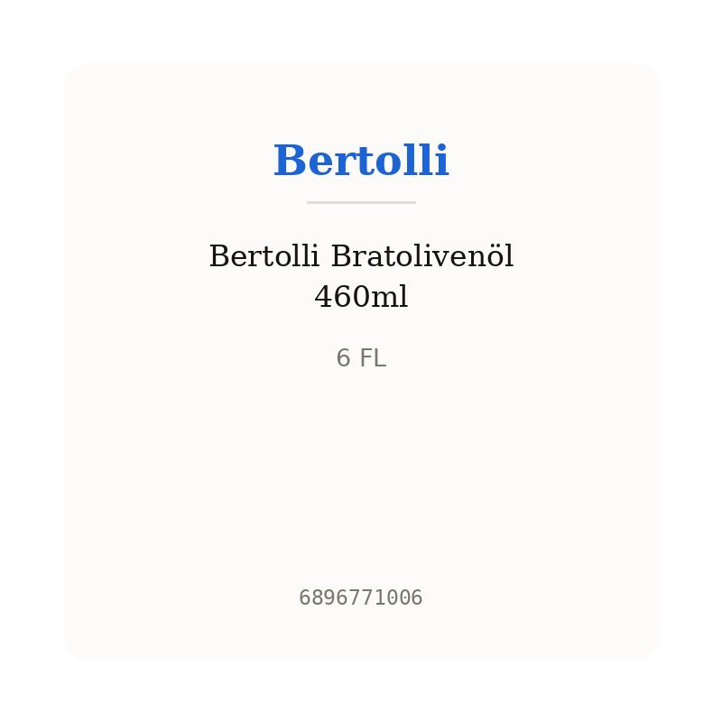 Bertolli Bratolivenöl 460ml