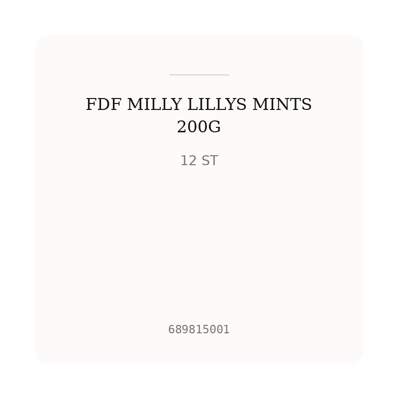 FDF MILLY LILLYS MINTS 200G