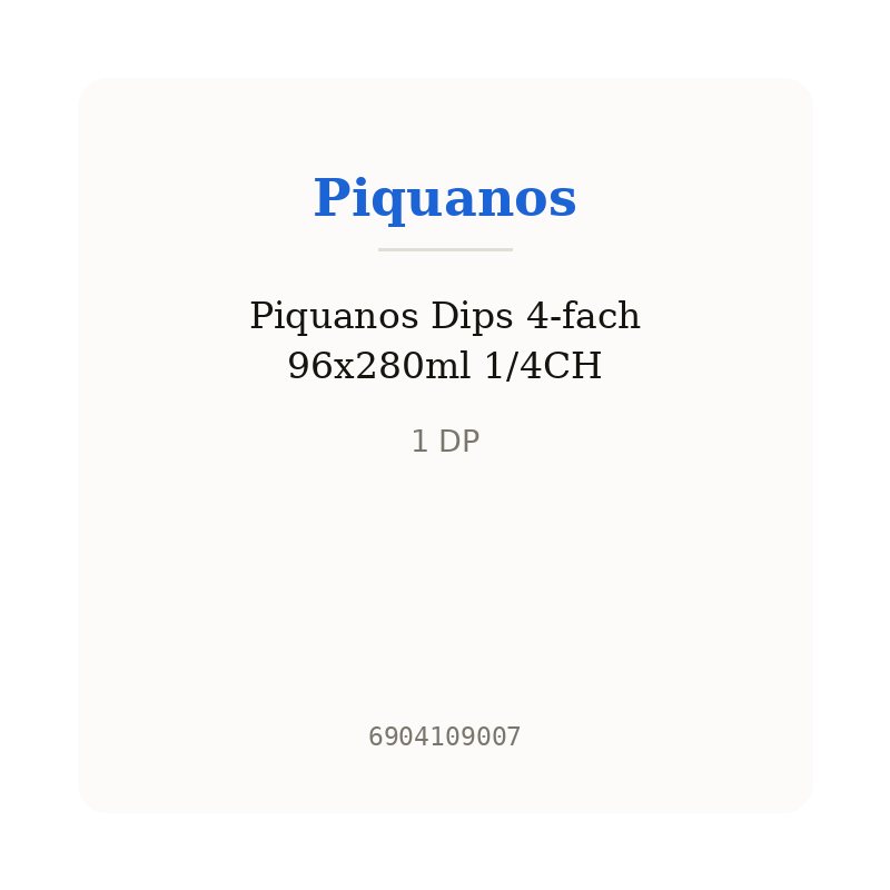 Piquanos Dips 4-fach 96x280ml 1/4CH