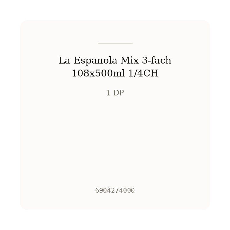 La Espanola Mix 3-fach 108x500ml 1/4CH