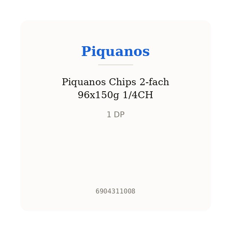 Piquanos Chips 2-fach 96x150g 1/4CH