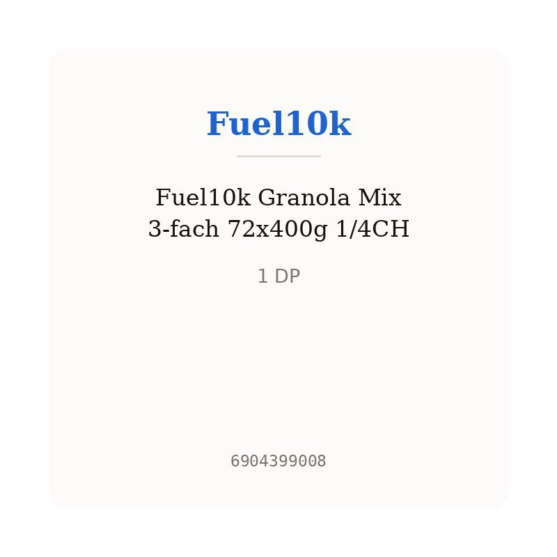 Fuel10k Granola Mix 3-fach 72x400g 1/4CH