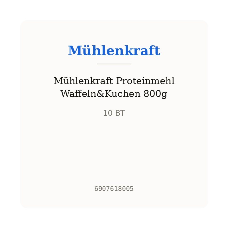 Mühlenkraft Proteinmehl Waffeln&Kuchen 800g