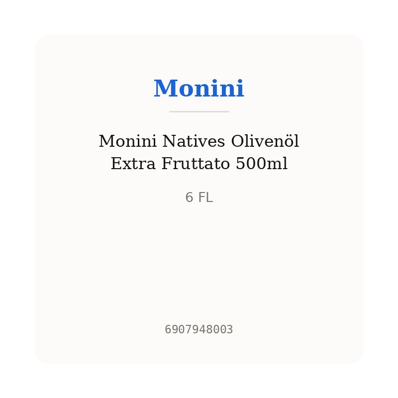 Monini Natives Olivenöl Extra Fruttato 500ml