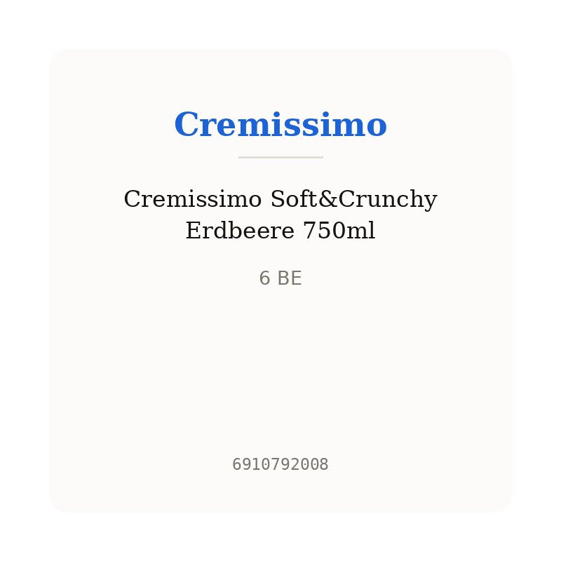 Cremissimo Soft&Crunchy Erdbeere 750ml