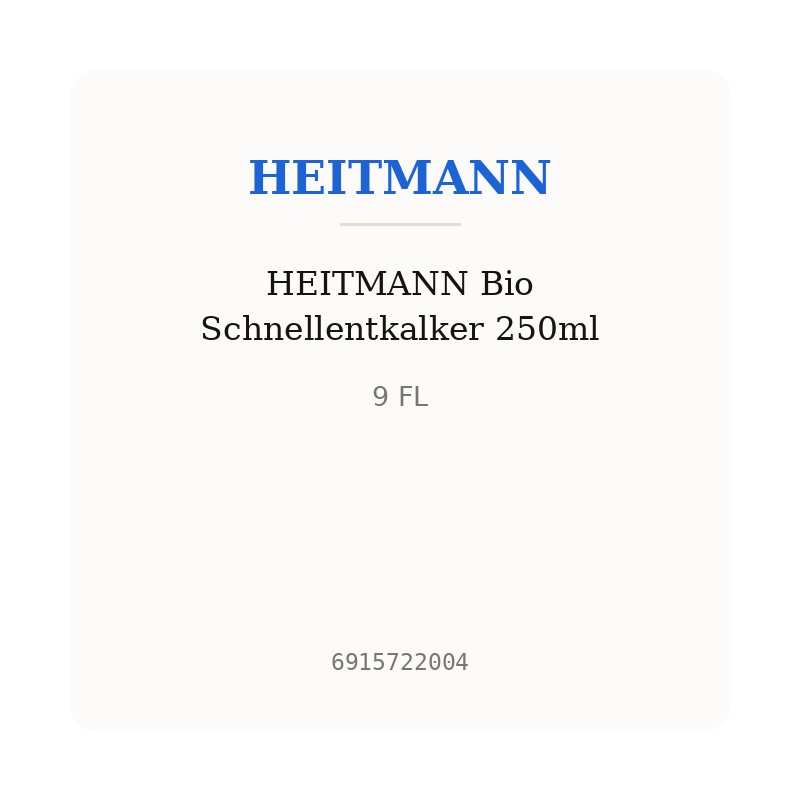 HEITMANN Bio Schnellentkalker 250ml
