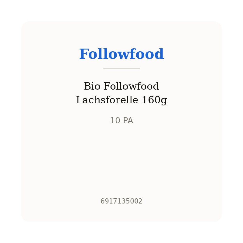 Bio Followfood Lachsforelle 160g