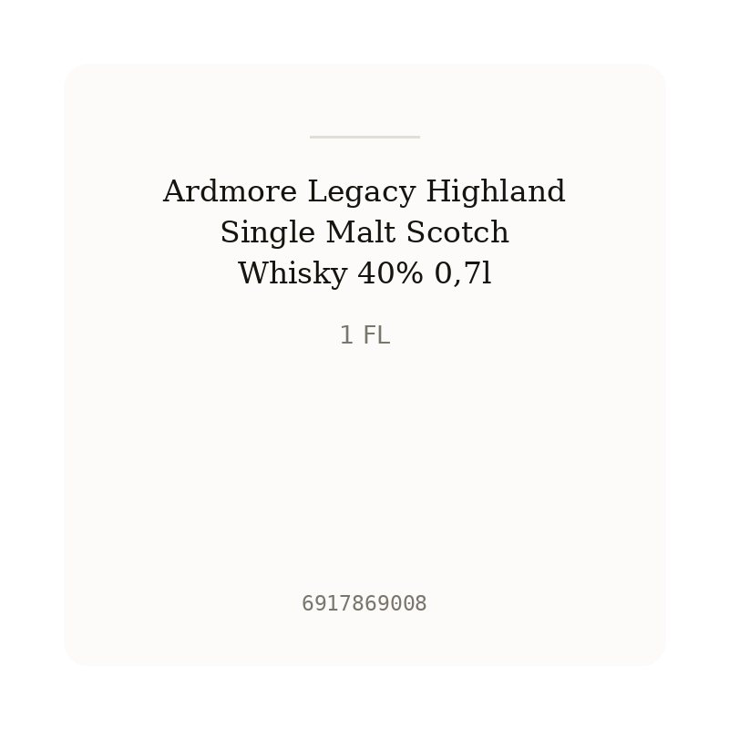 Ardmore Legacy Highland Single Malt Scotch Whisky 40% 0,7l