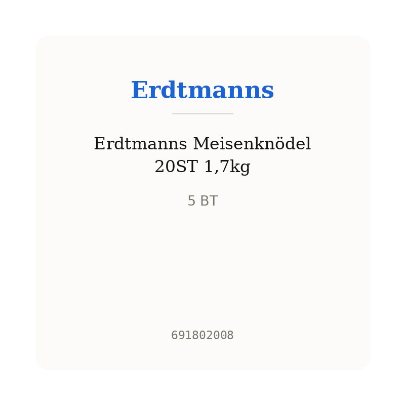 Erdtmanns Meisenknödel 20ST 1,7kg