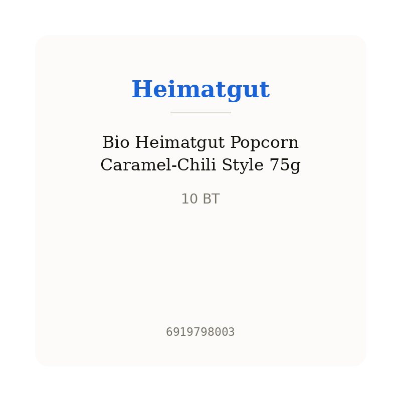 Bio Heimatgut Popcorn Caramel-Chili Style 75g