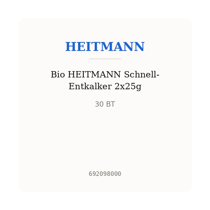Bio HEITMANN Schnell-Entkalker 2x25g