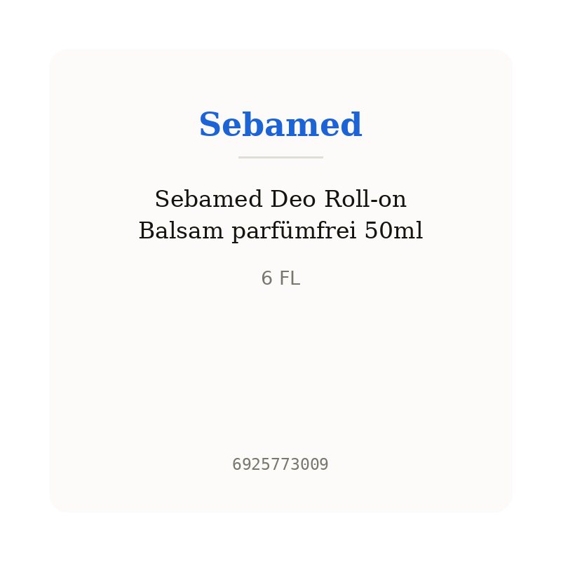 Sebamed Deo Roll-on Balsam parfümfrei 50ml