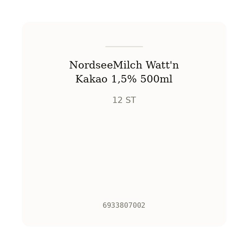 NordseeMilch Watt'n Kakao 1,5% 500ml