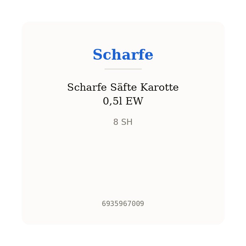 Scharfe Säfte Karotte 0,5l EW
