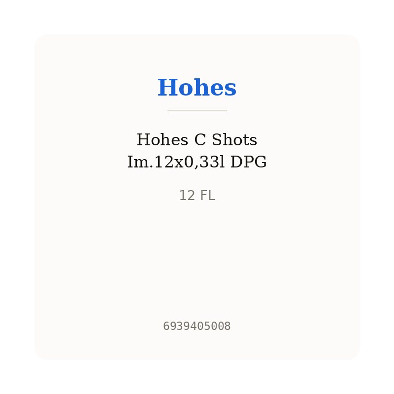 Hohes C Shots Im.12x0,33l DPG