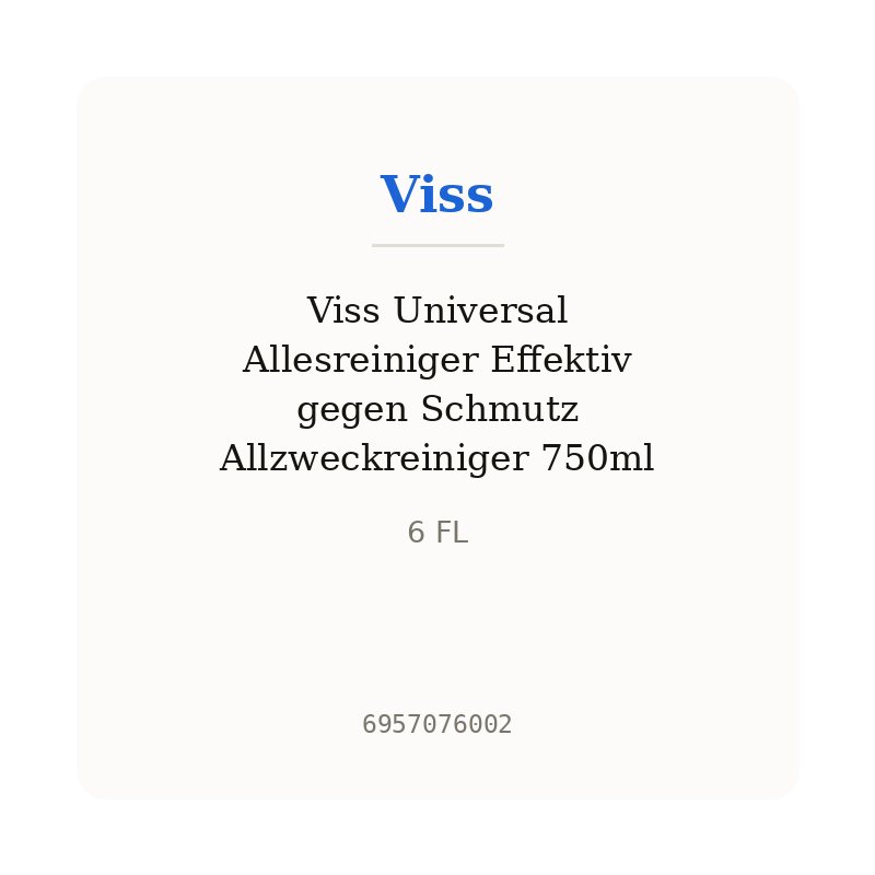 Viss Universal Allesreiniger Effektiv gegen Schmutz Allzweckreiniger 750ml