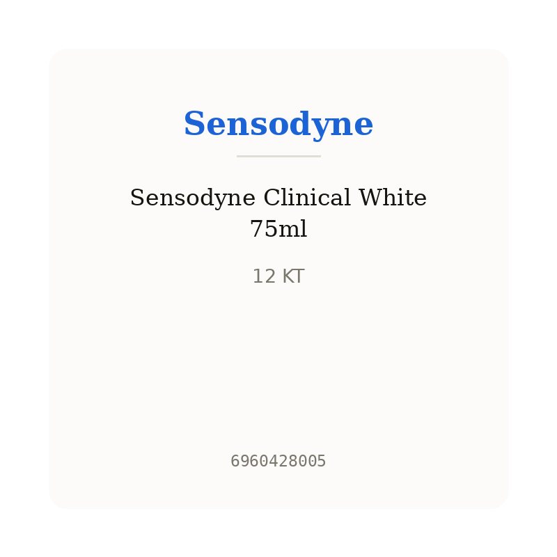 Sensodyne Clinical White 75ml