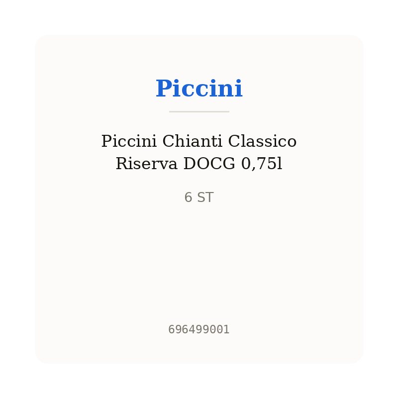 Piccini Chianti Classico Riserva DOCG 0,75l