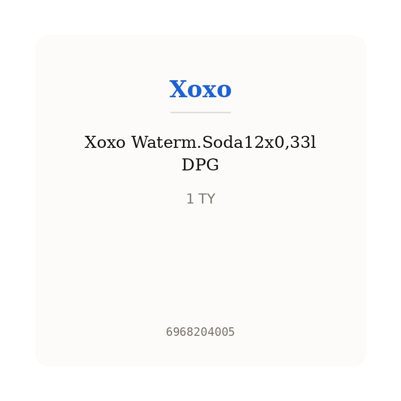 Xoxo Waterm.Soda12x0,33l DPG