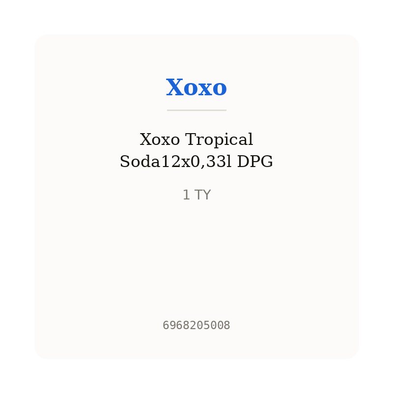 Xoxo Tropical Soda12x0,33l DPG