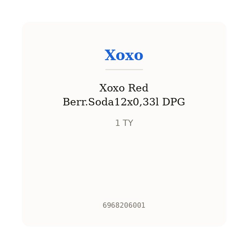 Xoxo Red Berr.Soda12x0,33l DPG